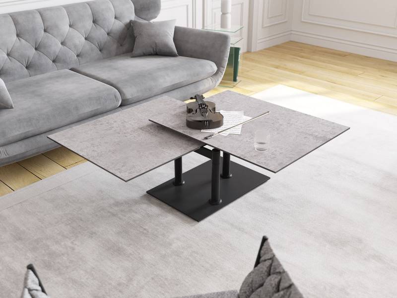 Table basse en céramique avec plateaux pivotants TENDANCE DECO LA GARDE